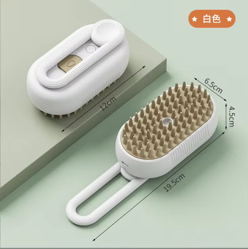 New Pet Spray Comb for Cats and Dogs Pet Electric Spray Hair Removal Comb One Key Spray Anti-Flying Massage Brush, Clean Massage