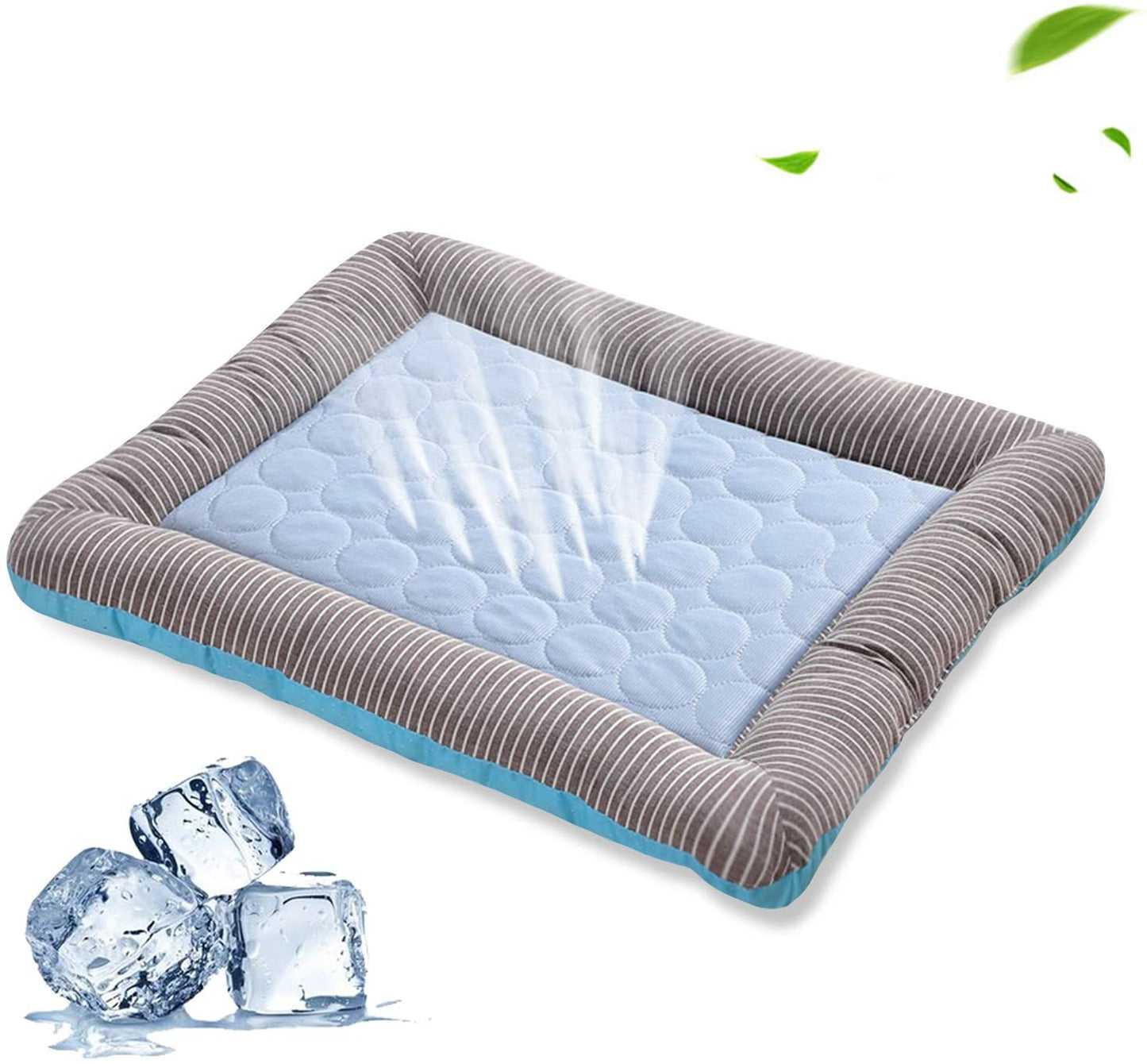 Pet Cooling Pad Bed for Dogs Cats Puppy Kitten Cool Mat Pet Blanket Ice Silk Material Soft for Summer Sleeping Blue Breathable