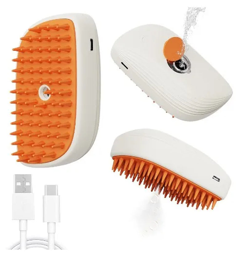 Steam Brush | USB Rechargeable Brush | Pet Grooming Accessories Pet Grooming Tools Keep Your Feline Dog Shower Attachment